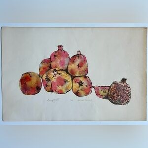 Deborah Rumer Signed Lithograph"Pomegranates", Paper